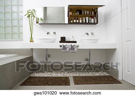 Stock Image - Interiors of a bathroom. Fotosearch