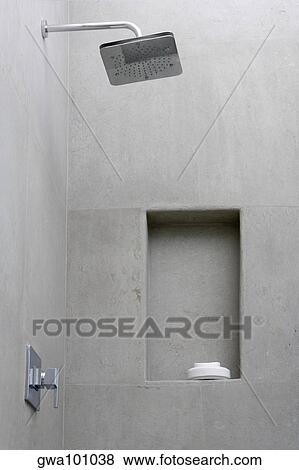 Shower and a soap dish in the bathroom View Large Photo Image Stock Photo - Shower and a soap dish in the bathroom. Fotosearch