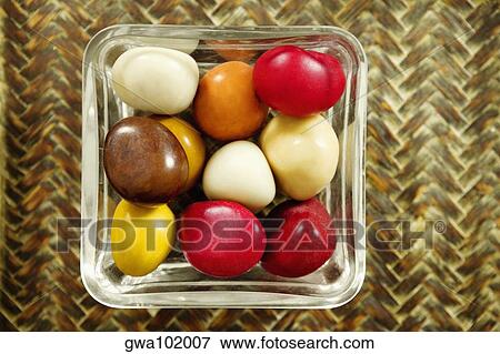 High angle view of pebbles in a bowl View Large Photo Image Stock Photo - High angle view of pebbles in a bowl. Fotosearch