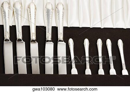Close-up of an open cutlery box View Large Photo Image Stock Image - Close-up of an open cutlery box. Fotosearch