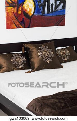 Interiors of a bedroom View Large Photo Image Stock Photo - Interiors of a bedroom. Fotosearch