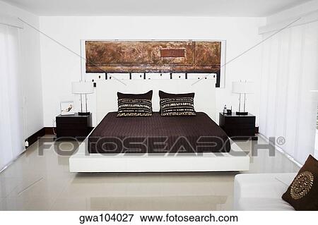 Interiors of a bedroom View Large Photo Image Stock Photo - Interiors of a bedroom. Fotosearch
