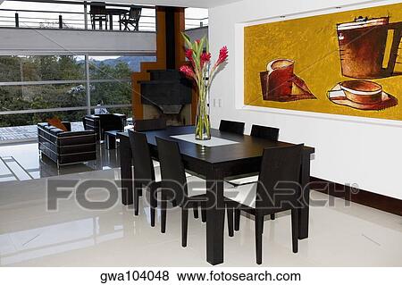 Stock Photo - Interiors of a dining room. Fotosearch