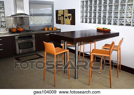 Interiors of a domestic kitchen View Large Photo Image Stock Photo - Interiors of a domestic kitchen. Fotosearch