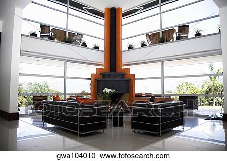 Stock Image - Interiors of a living room. Fotosearch