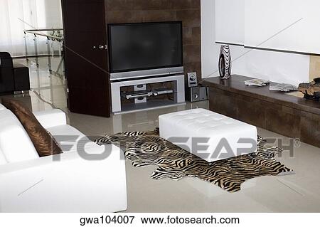 Interiors of a living room View Large Photo Image Stock Photo - Interiors of a living room. Fotosearch