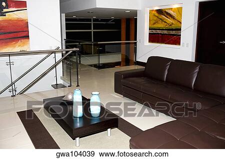 Interiors of a living room View Large Photo Image Stock Photo - Interiors of a living room. Fotosearch