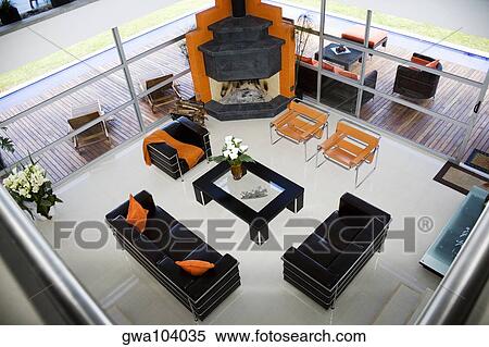 Interiors of a living room View Large Photo Image Stock Photography - Interiors of a living room. Fotosearch