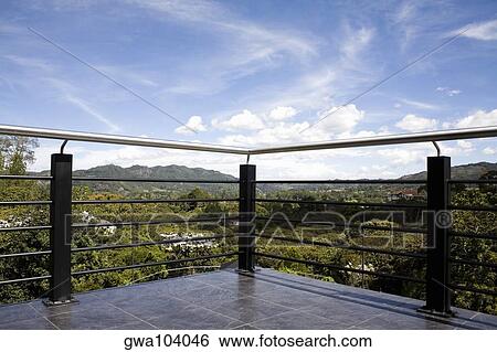 Stock Photograph - Railing on a terrace. Fotosearch