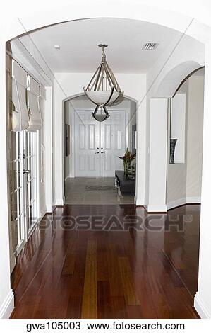 Corridor of a house View Large Photo Image Stock Image - Corridor of a house. Fotosearch