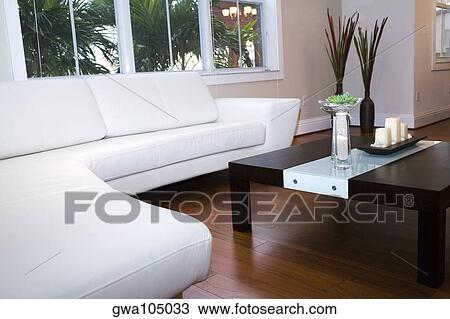 Stock Image - Interiors of a living room. Fotosearch