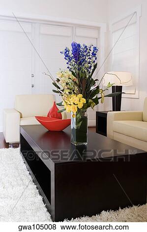 Stock Photo - Interiors of a living room. Fotosearch