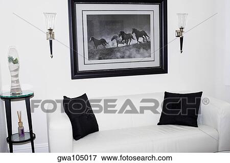 Stock Photo - Interiors of a living room. Fotosearch