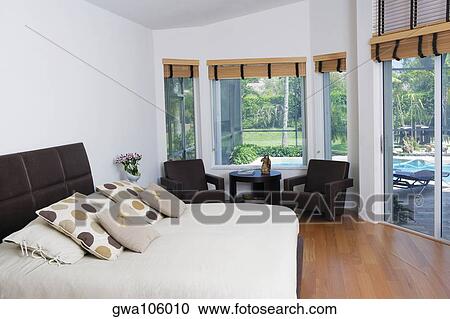 Interiors of a bedroom View Large Photo Image Stock Image - Interiors of a bedroom. Fotosearch