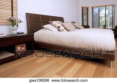 Stock Photograph - Interiors of a bedroom. Fotosearch