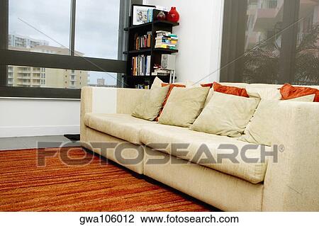 Stock Image - Interiors of a living room. Fotosearch