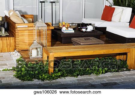 Stock Photograph - Interiors of a living room. Fotosearch