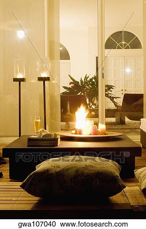Stock Image - Interiors of a living room. Fotosearch