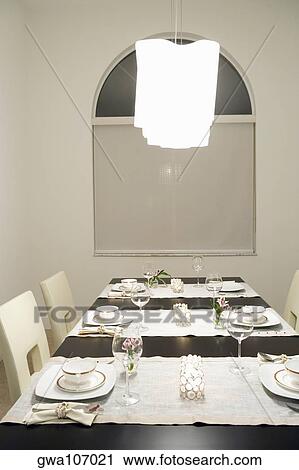 Place setting on a dining table View Large Photo Image Stock Image - Place setting on a dining table. Fotosearch