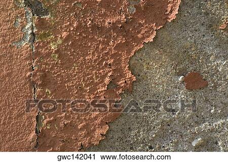 Stock Image - Close-up of a weathered wall. Fotosearch