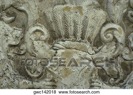 Close-up of an old sculpture View Large Photo Image Stock Photo - Close-up of an old sculpture. Fotosearch