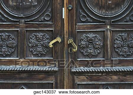 Close-up of a closed door View Large Photo Image Stock Photo - Close-up of a closed door. Fotosearch