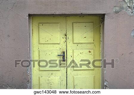 Stock Photo - Close-up of a closed door. Fotosearch