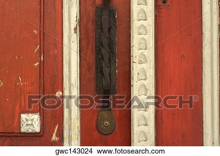 Picture - Close-up of a door handle. Fotosearch