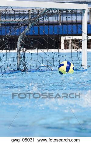 Water polo ball near a goal post View Large Photo Image Stock Image - Water polo ball near a goal post. Fotosearch