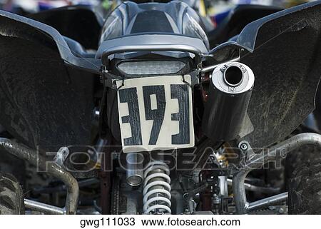 Stock Image - Close-up of a quadbike. Fotosearch