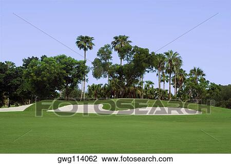 Sand trap in a golf course View Large Photo Image Stock Image - Sand trap in a golf course. Fotosearch