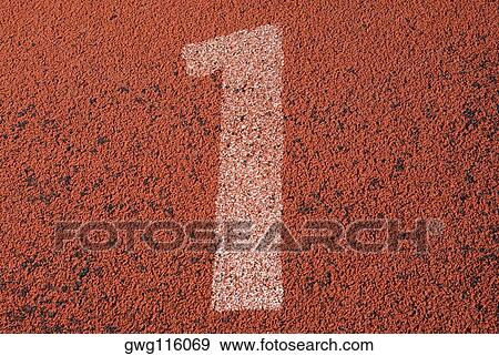 Track number 1 of a running track View Large Photo Image Stock Photo - Track number 1 of a running track. Fotosearch