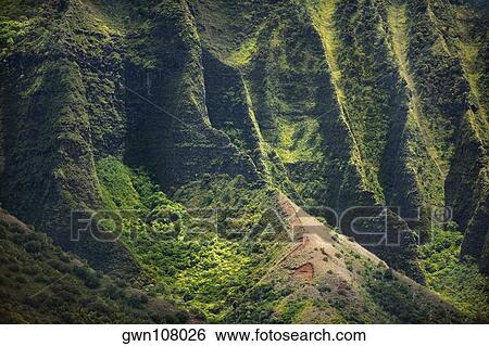 High angle view of the coast, Na Pali Coast, Kauai, Hawaii Islands, USA View Large Photo Image Stock Photograph - High angle view of the coast, Na Pali Coast, Kauai, Hawaii Islands, USA. Fotosearch