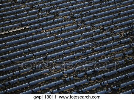 Solar power via parabolic trough mirrors, Daggett, California View Large Photo Image Stock Image - Solar power via parabolic trough mirrors, Daggett, California. Fotosearch
