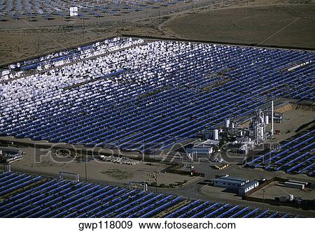 Solar power via parabolic trough mirrors, Daggett, California View Large Photo Image Stock Photo - Solar power via parabolic trough mirrors, Daggett, California. Fotosearch