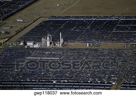 Solar power via parabolic trough mirrors, Daggett, California View Large Photo Image Stock Photo - Solar power via parabolic trough mirrors, Daggett, California. Fotosearch