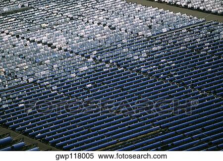 Solar power via parabolic trough mirrors, Daggett, California View Large Photo Image Stock Photography - Solar power via parabolic trough mirrors, Daggett, California. Fotosearch