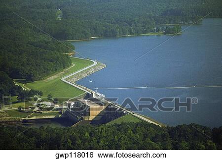 Stock Photograph - West Point hydroelectric dam, Georgia, USA. Fotosearch