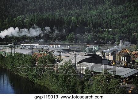 Aerial of large sawmill, Idaho View Large Photo Image Stock Photo - Aerial of large sawmill, Idaho. Fotosearch