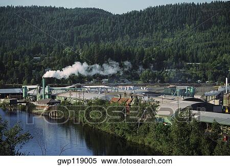 Aerial of large sawmill, Idaho View Large Photo Image Stock Photography - Aerial of large sawmill, Idaho. Fotosearch