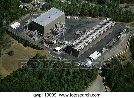 Geothermal power plant, The Geysers, California View Large Photo Image Stock Photo - Geothermal power plant, The Geysers, California . Fotosearch