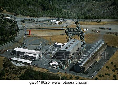 Geothermal power plant, The Geysers, California View Large Photo Image Stock Photography - Geothermal power plant, The Geysers, California . Fotosearch