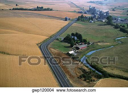 Aerial, Farm country, Washington State View Large Photo Image Picture - Aerial, Farm country, Washington State. Fotosearch