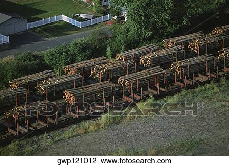Aerial of a trainload of sawmill logs, Idaho View Large Photo Image Stock Image - Aerial of a trainload of sawmill logs, Idaho. Fotosearch