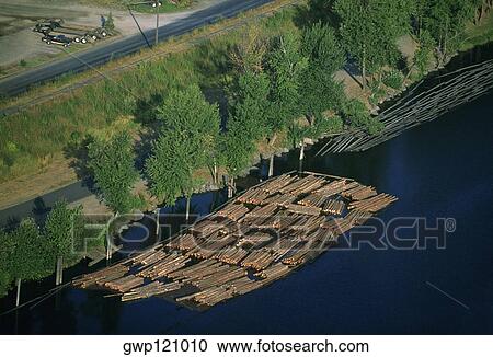 Log rafts flowing to a sawmill, Idaho View Large Photo Image Stock Image - Log rafts flowing to a sawmill, Idaho. Fotosearch