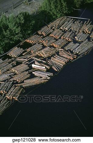 Log rafts flowing to a sawmill, Idaho View Large Photo Image Stock Photo - Log rafts flowing to a sawmill, Idaho. Fotosearch