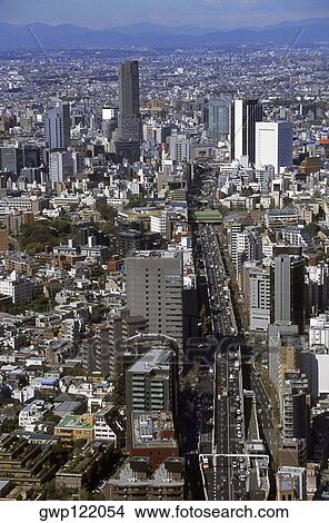 Aerial view of Tokyo, Japan View Large Photo Image Picture - Aerial view of Tokyo, Japan. Fotosearch