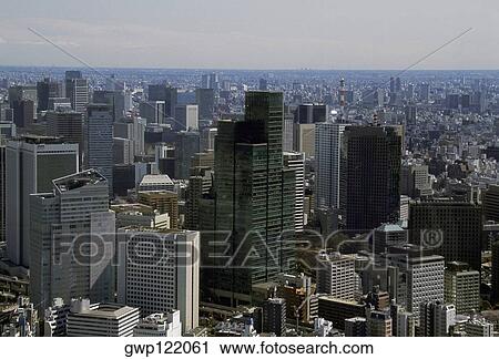 Aerial view of Tokyo, Japan View Large Photo Image Stock Image - Aerial view of Tokyo, Japan. Fotosearch