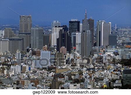 Stock Photo - Aerial view of Tokyo, Japan. Fotosearch