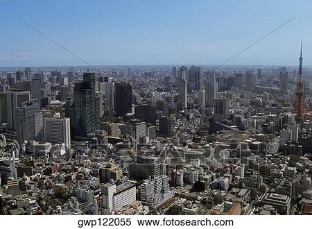 Aerial view of Tokyo, Japan View Large Photo Image Stock Photography - Aerial view of Tokyo, Japan. Fotosearch